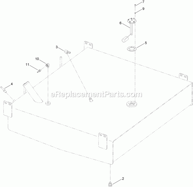 Toro 23825 (313000001-313000500) 4045 Directional Drill, 2013 Fuel Tank Assembly No. 121-7535 Diagram