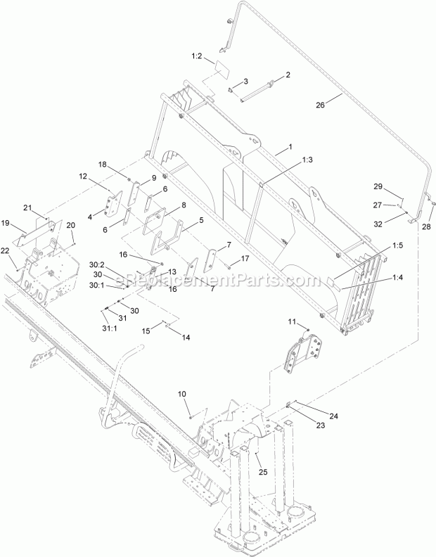 Toro 23825 (313000001-313000500) 4045 Directional Drill, 2013 Rod Box Assembly Diagram