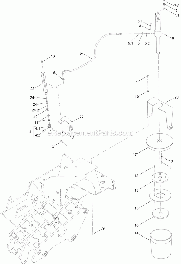 Toro 23825 (313000501-313999999) 4045 Directional Drill, 2013 Tool Joint Lube Applicator Assembly Diagram