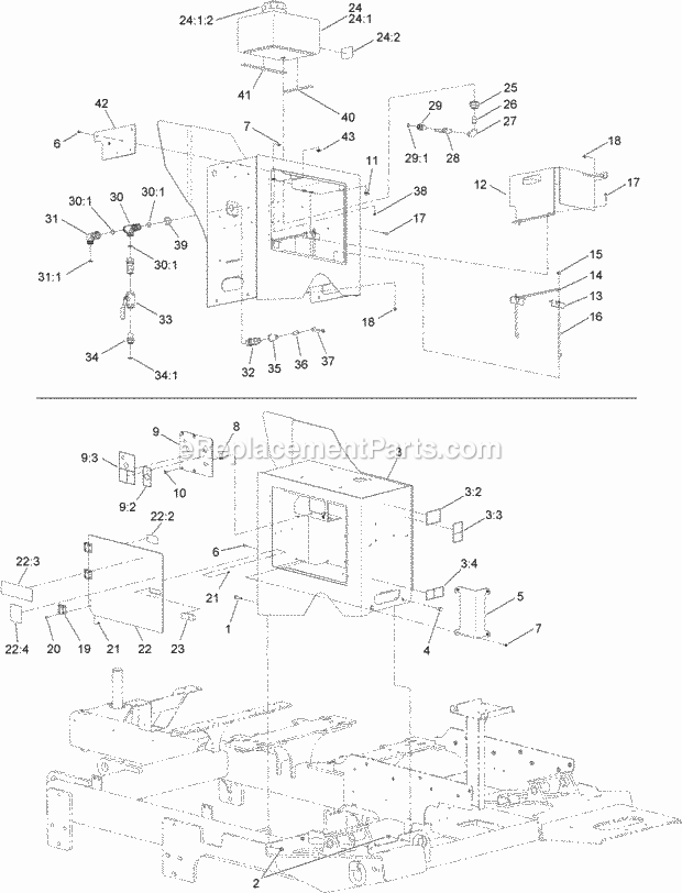 Toro 23825 (313000501-313999999) 4045 Directional Drill, 2013 Control Box Assembly Diagram