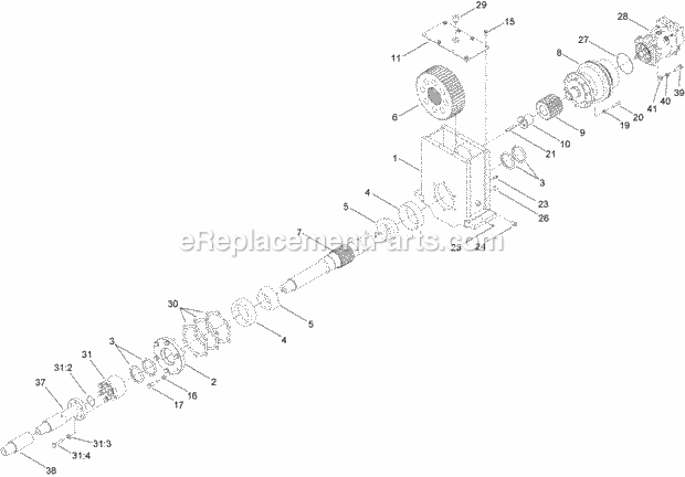 Toro 23825 (314000501-314999999) 4045 Directional Drill, 2014 Rotary Assembly No. Au117215 Diagram