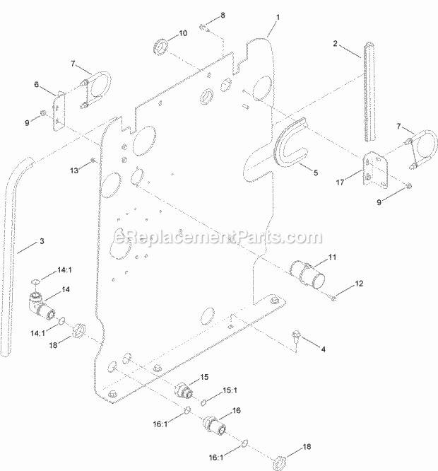 Toro 23825 (314000501-314999999) 4045 Directional Drill, 2014 Bulkhead Assembly No. 127-5263 Diagram