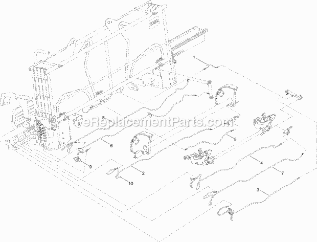 Toro 23898 (315000001-315999999) 4050 Directional Drill, 2015 Thrust Frame Hydraulic Hose Assembly No. 4 Diagram