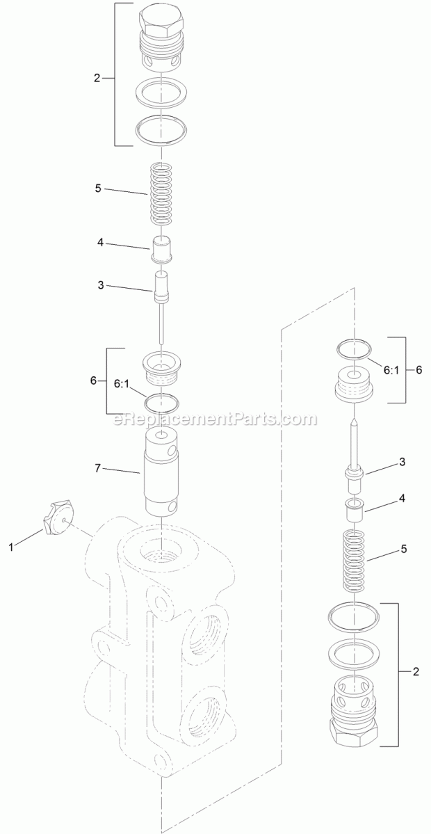 Toro 25200E (316000001-316999999) Direct Drive Trencher, Rt600 Traction Unit, 2016 Lockout Valve Assembly No. Auh672547 Diagram