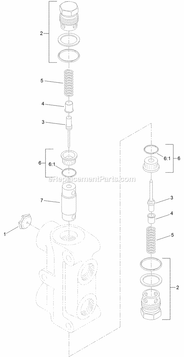 Toro 25200E (400000000-999999999) Direct Drive Trencher, Rt600 Traction Unit, 2017 Lockout Valve Assembly No. Auh672547 Diagram