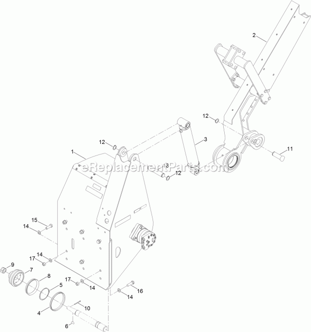 Toro 25202E 48in Direct Drive Boom, Rt600 Traction Unit Frame Assembly Diagram