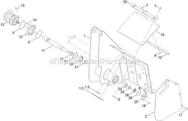 Toro 25202 48in Direct Drive Boom, Rt600 Traction Unit Trencher Frame Assembly No. 131-2520 Diagram