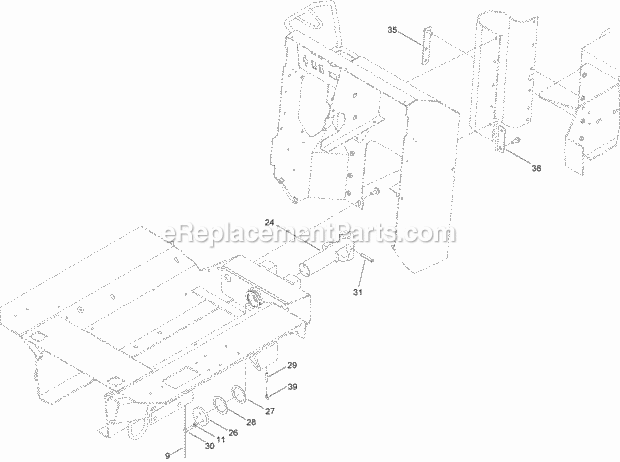 Toro 25403C (314000001-314999999) Pro Sneak 365 Vibratory Plow, 2014 Pivot Assembly Diagram