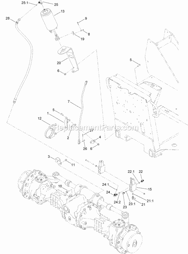 Toro 25430 (314000001-314999999) Rt600 Traction Unit, 2014 Parking Brake Assembly Diagram