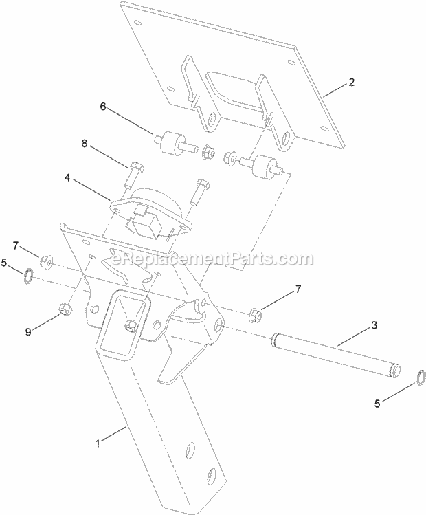 Toro 25432E (316000001-316999999) Heavy Duty Backhoe 125, Rt600 Traction Unit, 2016 Seat Post Kit Assembly No. Au128531 Diagram