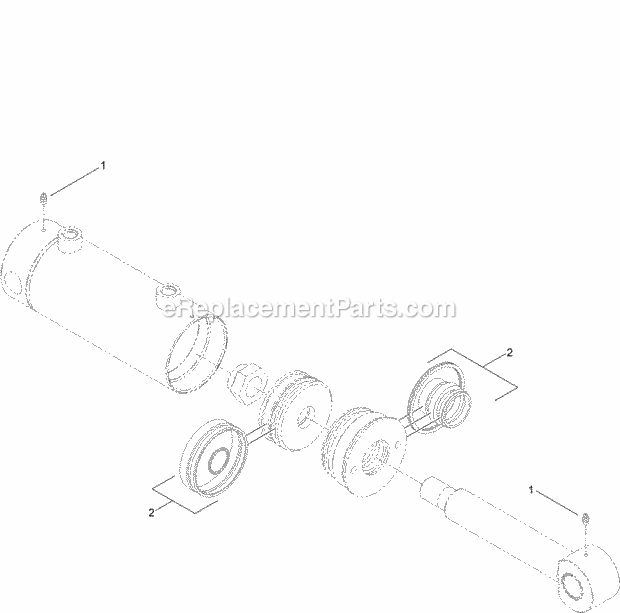 Toro 25450A (315000001-315999999) Rt1200 Traction Unit, 2015 Hydraulic Cylinder Assembly No. Au126558 Diagram