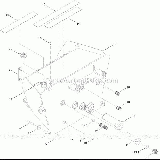 Toro 25500 (315000001-315999999) Rt1200 Traction Unit, 2015 Hydraulic Tank Assembly No. Au118190 Diagram