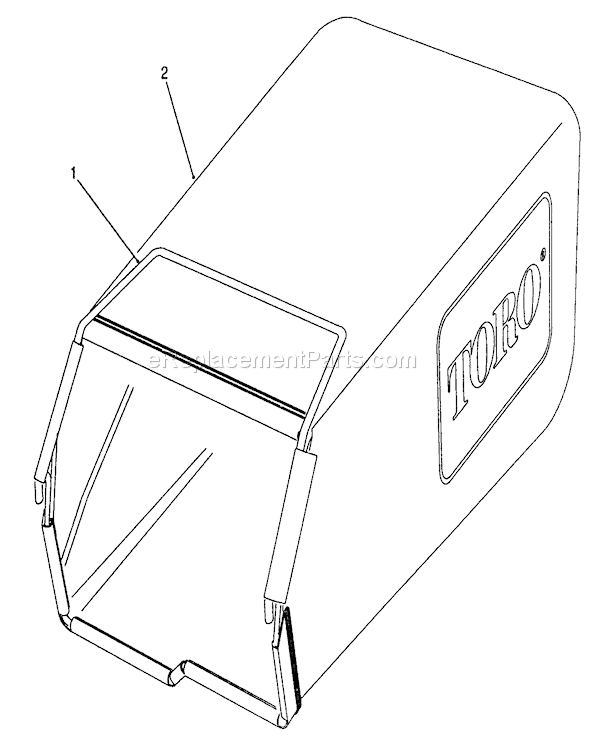 Toro 26620C (9000001-9999999)(1989) Lawn Mower Grass Bag Assembly Diagram