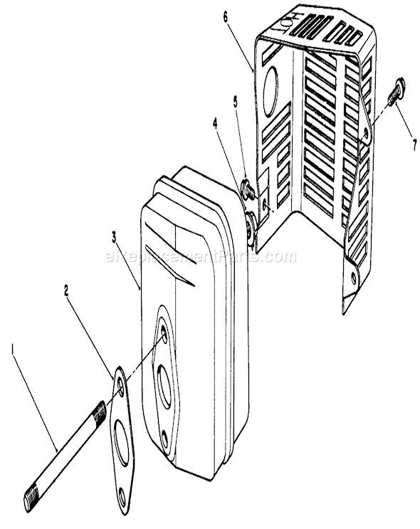 Toro 26622CS (9000001-9999999)(1989) Lawn Mower Muffler Assembly Diagram