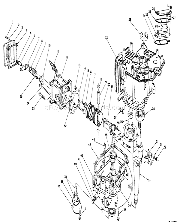 Toro 26622C (9000001-9999999)(1989) Lawn Mower Crankcase Assembly Diagram