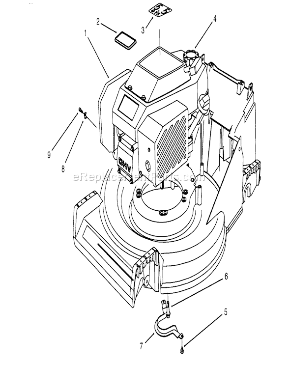 Toro 26631BC (5900001-5999999)(1995) Lawn Mower Engine Assembly Diagram