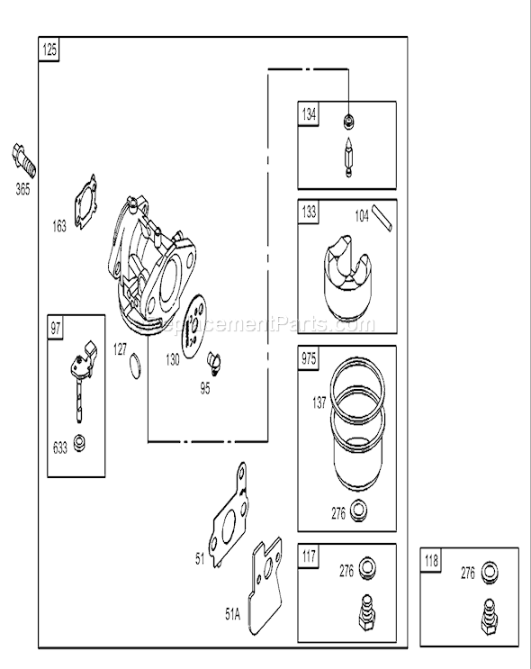 Toro 26634 (240000001-240999999)(2004) Lawn Mower Carburetor Assembly Briggs and Stratton Model 122602-0120-E1 Diagram