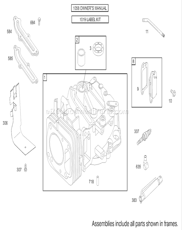 Toro 26634 (260000001-260999999)(2006) Lawn Mower Cylinder Assembly Briggs and Stratton Model 122602-0120-E1 Diagram