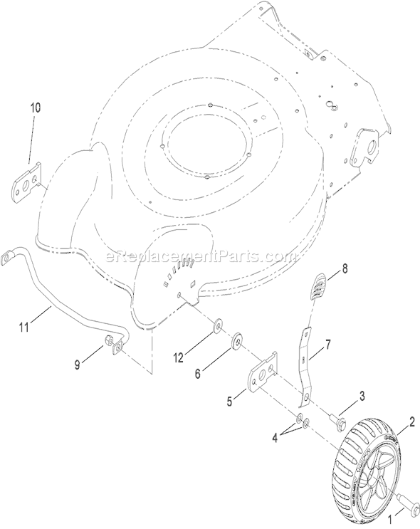 Toro 29641 (290000001-290999999)(2009) Lawn Mower Front Axle Assembly Diagram