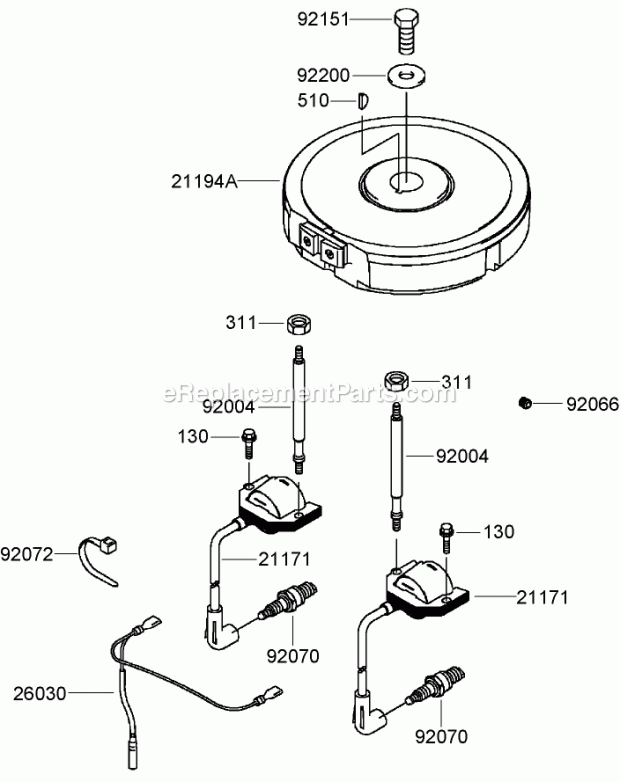 Toro 30033 (280000001-280999999) Commercial Walk-behind Traction Unit, 17hp Pistol-grip Hydro Drive, 2008 Electric Equipment Assembly Kawasaki Fh541v-Ds23 Diagram