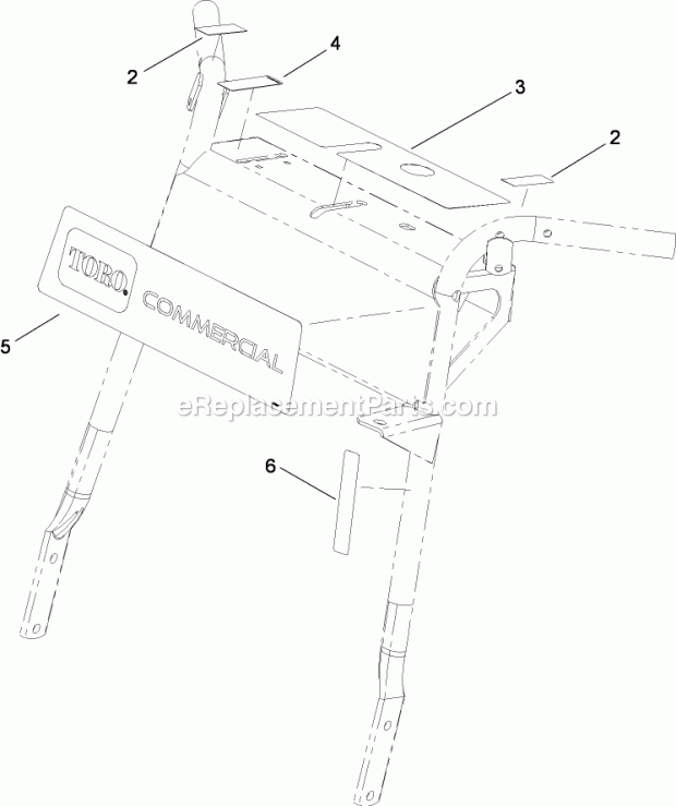 Toro 30033 (280000001-280999999) Commercial Walk-behind Traction Unit, 17hp Pistol-grip Hydro Drive, 2008 Handle Assembly No. 115-1040 Diagram