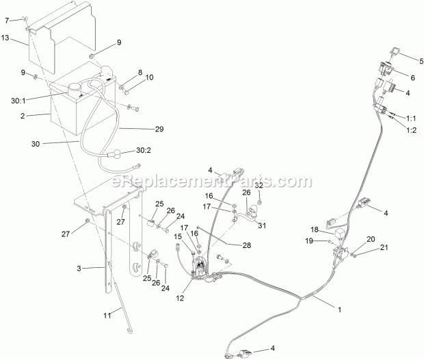 Toro 30069 (400000000-999999999) Commercial Walk-behind Traction Unit, 18hp Pistol-grip Hydro Drive, 2017 Electrical Assembly Diagram