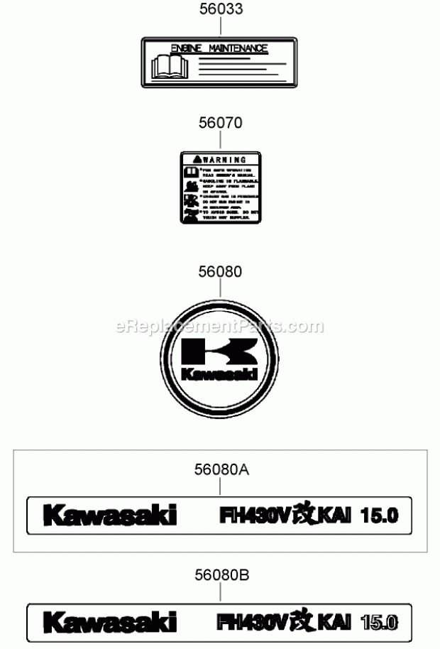 Toro 30092 (270000001-270999999) Commercial Walk-behind Mower, Floating Deck T-bar Gear With 32in Cutting Unit, 2007 Label Assembly Kawasaki Fh430v-As35 Diagram
