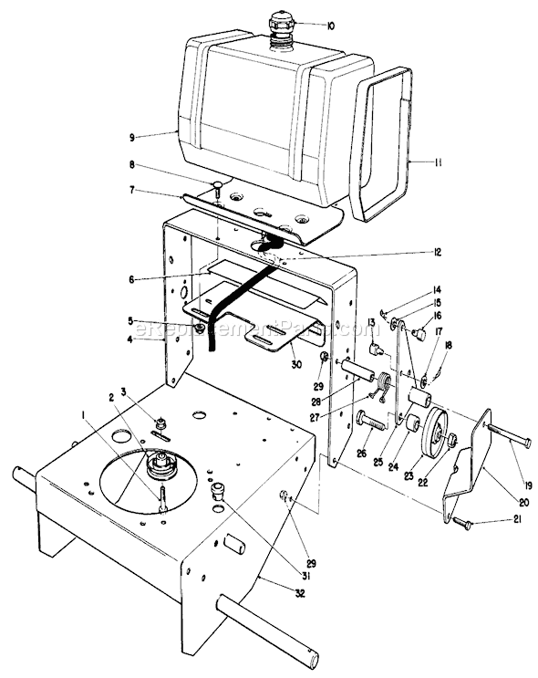 Toro 30111 (5000001-5999999)(1985) Lawn Mower Frame Assembly Diagram