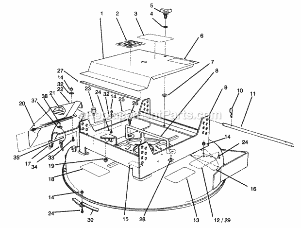 Toro 30133 (690001-699999) (1996) 32-in. Recycler Mower Cutting Unit Assembly Diagram