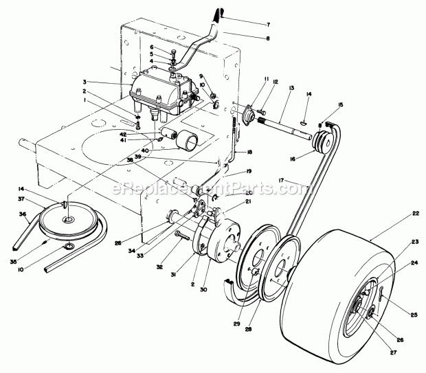 Toro 30136 (5000001-5999999) (1985) 36-in. Side Discharge Mower Axle Assembly Diagram