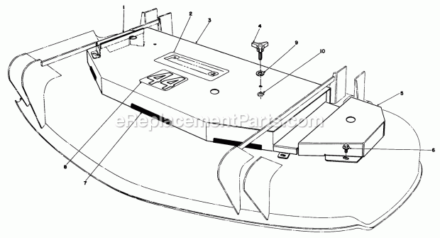 Toro 30144 (490001-491351) (1994) 44-in. Side Discharge Mower Cutting Unit Deck Covers Diagram