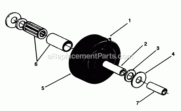 Toro 30144 (491352-499999) (1994) 44-in. Side Discharge Mower Castor Wheel Assembly No. 27-1050 (Optional) Diagram