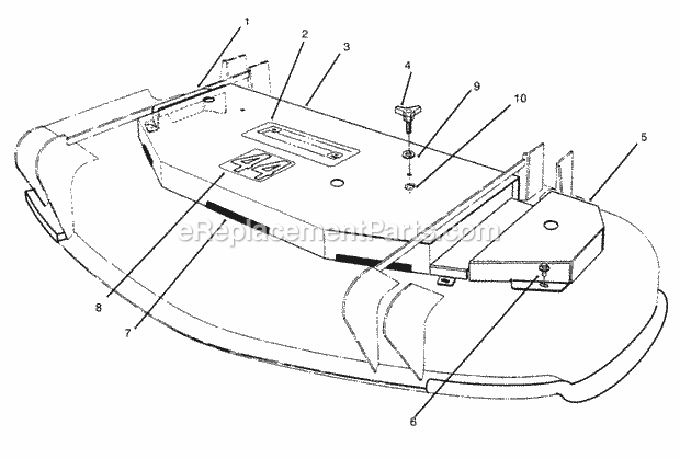 Toro 30144 (690646-699999) (1996) 44-in. Side Discharge Mower Cutting Unit Deck Covers Diagram