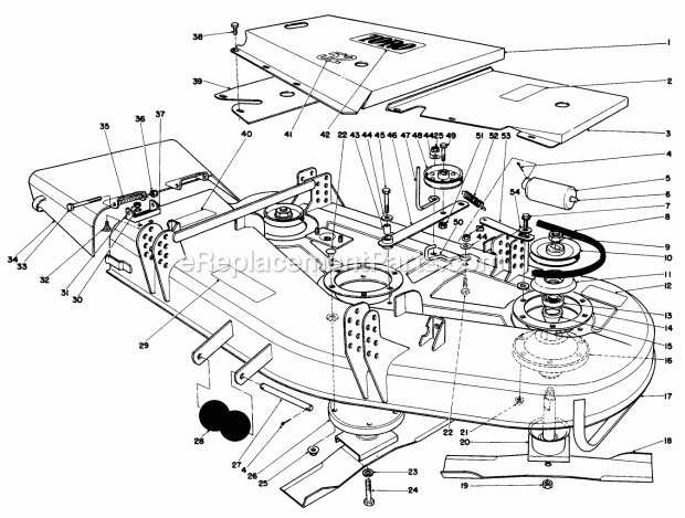 Toro 30152 (5000001-5999999) (1985) 52-in. Side Discharge Mower 52-in. Cutting Deck Model No. 30152 Diagram