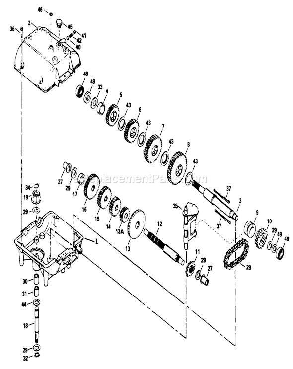 Toro 30156 (390001-399999)(1993) Lawn Mower Peerless Transmission Diagram