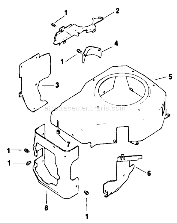 Toro 30156 (390001-399999)(1993) Lawn Mower Blower Housing and Baffles-Engine Kohler Diagram