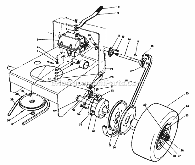 Toro 30165 (2000001-2999999) (1992) Lawn Mower Axle Assembly Diagram