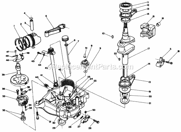 Toro 30165 (3900001-3999999) (1993) Lawn Mower Crankcase Assembly Diagram