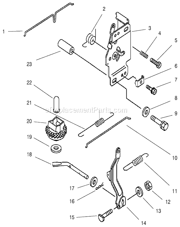 Toro 30165 (890001-899999)(1998) Lawn Mower Control Equipment Diagram