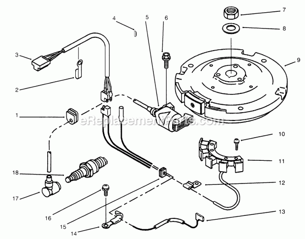 Toro 30166 (590001-599999) (1995) Mid-size Proline Gear Traction Unit, 12.5 Hp Electric Equipment Diagram