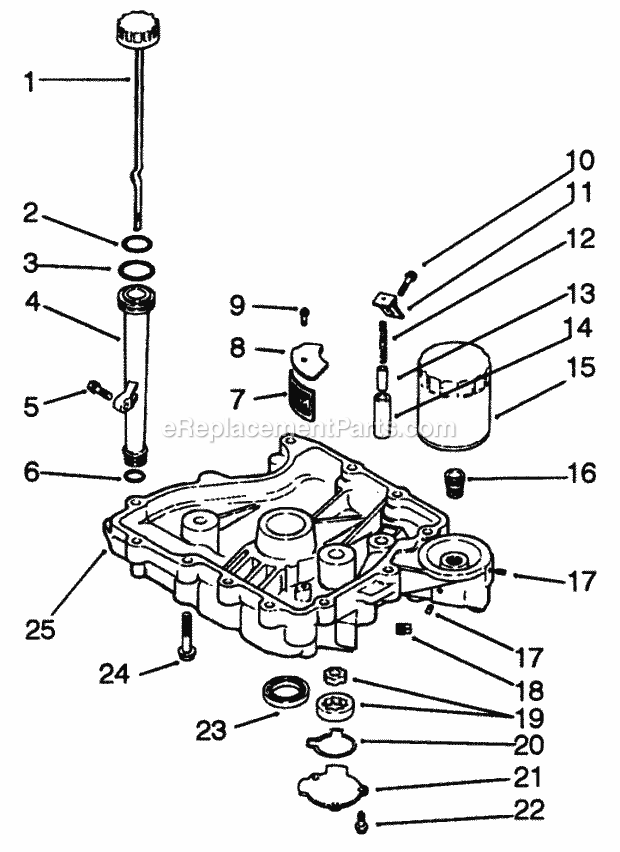 Toro 30185 (20000001-29999999) (1992) Mid-size Proline Hydro Traction Unit, 14 Hp Oil Pan/Lubrication-Engine Kohler Model No. Cv14 S-1429 Diagram