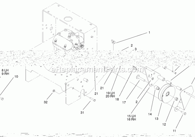 Toro 30253 (210005001-210999999) Mid-size Proline Gear, 15 Hp W/ 36-in. Sd Mower, 2001 Lower Controls Assembly Diagram