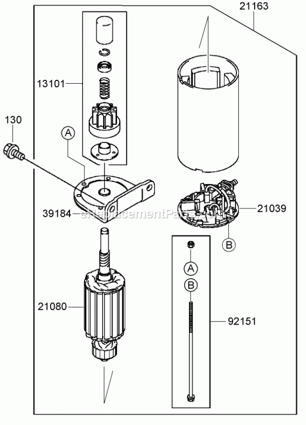 Toro 30286 (270000001-270999999) Commercial Walk-behind Mower, Floating Deck Pistol Grip Hydro With 40in Turbo Force Cutting Uni Starter Assembly Kawasaki Fh541v-As24 Diagram