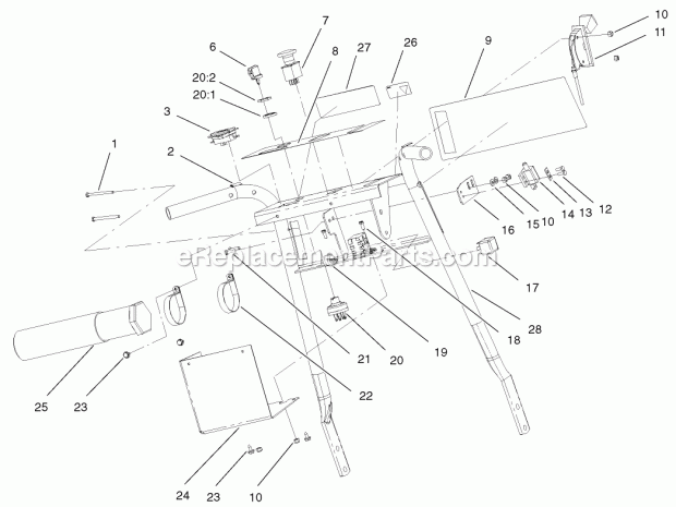 Toro 30341 (210000001-210999999) Mid-size Proline Hydro, 17 Hp W/ 52-in. Sd Mower, 2001 Control Panel Assembly Diagram