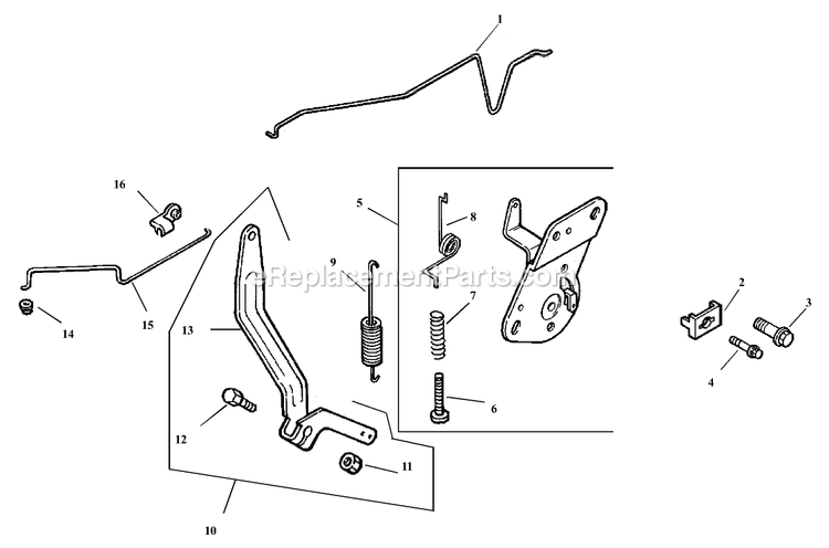 Toro 30430 (240000001-240999999)(2004) Mid-Size Proline Pistol Grip Gear, 15 Hp With 36in Side Discharge Mower Engine Controls Assembly Diagram