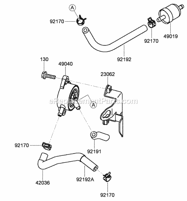 Toro 30498 (280001101-280999999) Commercial Walk-behind Mower, Floating Deck Split Lever Hydro With 48in Turbo Force Cutting Uni Fuel Tank and Valve Assembly Kawasaki Fh580v-Fs28 Diagram