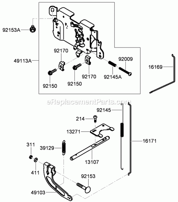 Toro 30498 (280001101-280999999) Commercial Walk-behind Mower, Floating Deck Split Lever Hydro With 48in Turbo Force Cutting Uni Control Equipment Assembly Kawasaki Fh580v-Fs28 Diagram