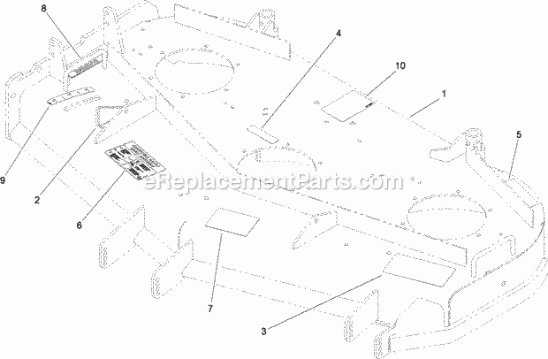 Toro 30498 (290000001-290999999) Commercial Walk-behind Mower, Floating Deck, Split Lever, Hydro Drive With 48in Turbo Force Cut Deck Assembly No. 112-7082 Diagram