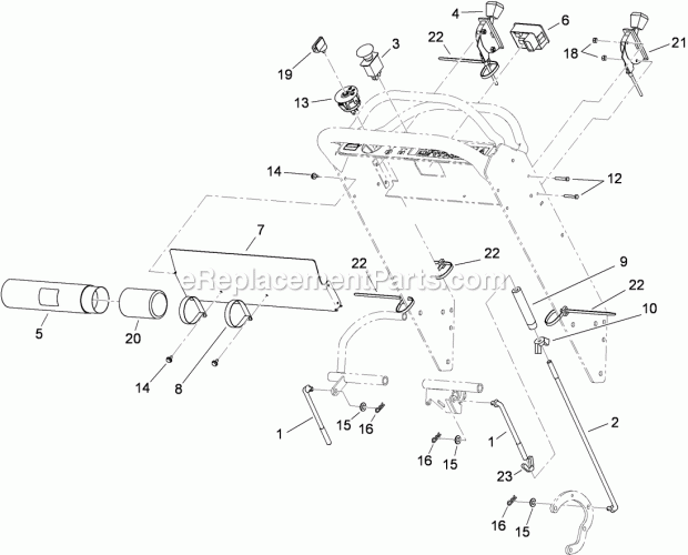 Toro 30498 (290000001-290999999) Commercial Walk-behind Mower, Floating Deck, Split Lever, Hydro Drive With 48in Turbo Force Cut Control Panel Assembly Diagram