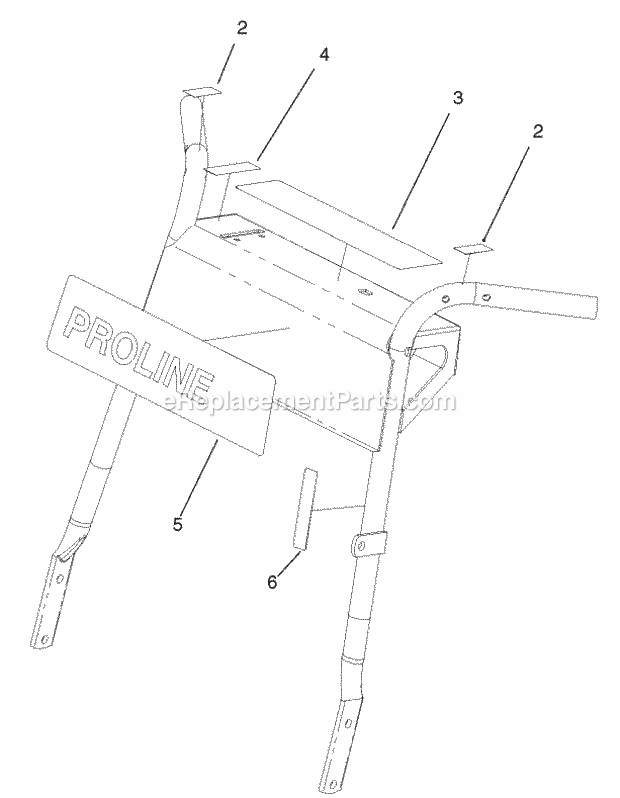 Toro 30519 (240000001-240999999) Mid-size Proline Pistol Grip Gear, 13 Hp With 36in Side Discharge Mower, 2004 Handle Assembly No. 106-2742 Diagram